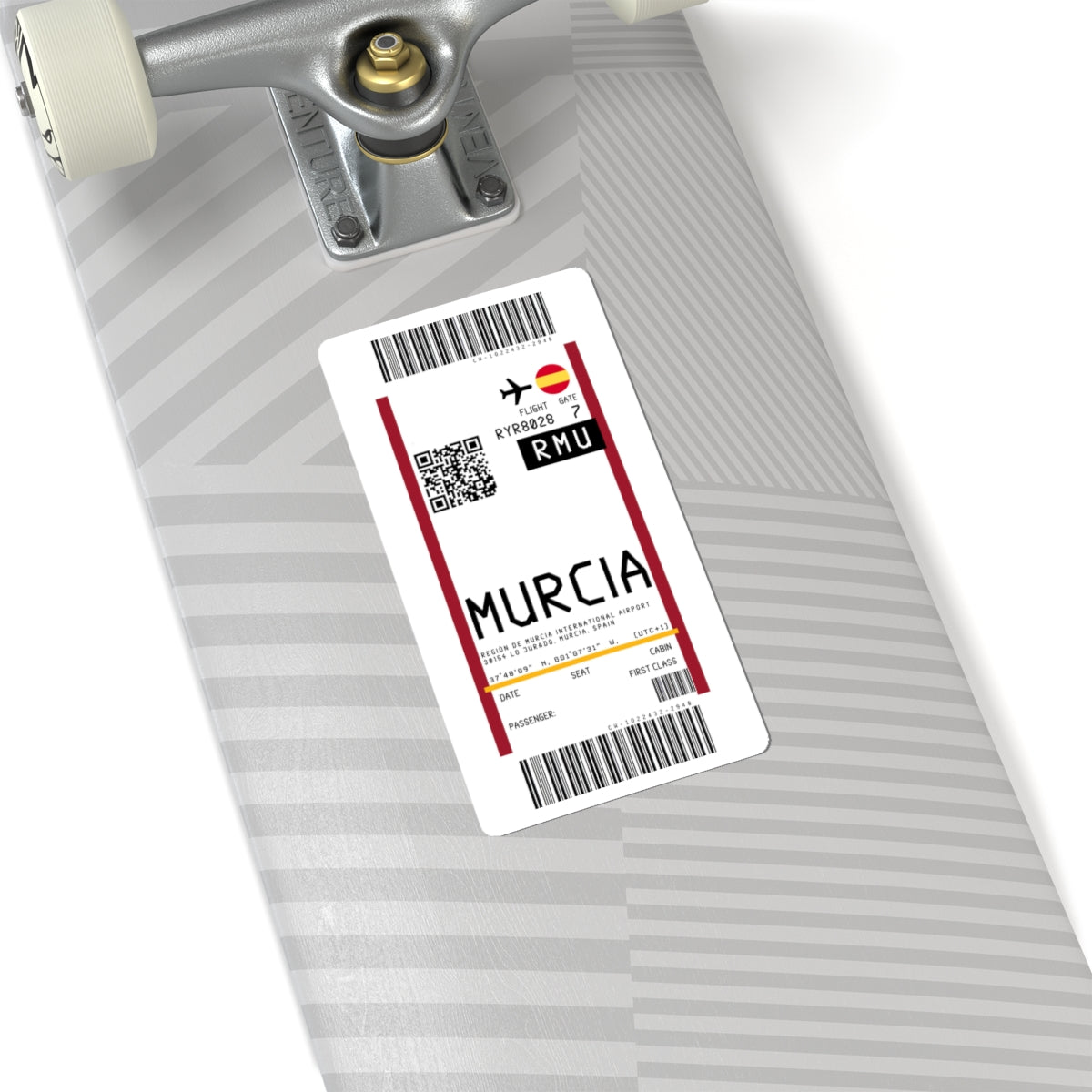 Región de Murcia International Airport (RMU) Boarding Pass Sticker — Travel Luggage Decal