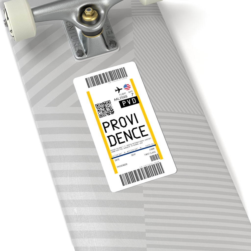Rhode Island T.F. Green International Airport (PVD) Boarding Pass Sticker — Travel Luggage Decal