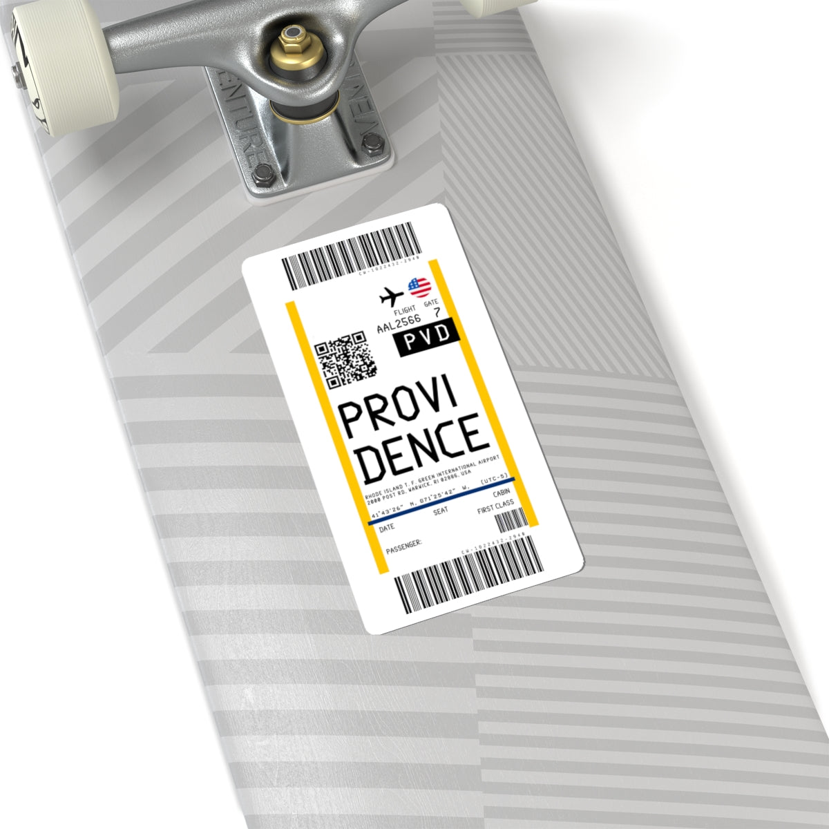Rhode Island T.F. Green International Airport (PVD) Boarding Pass Sticker — Travel Luggage Decal