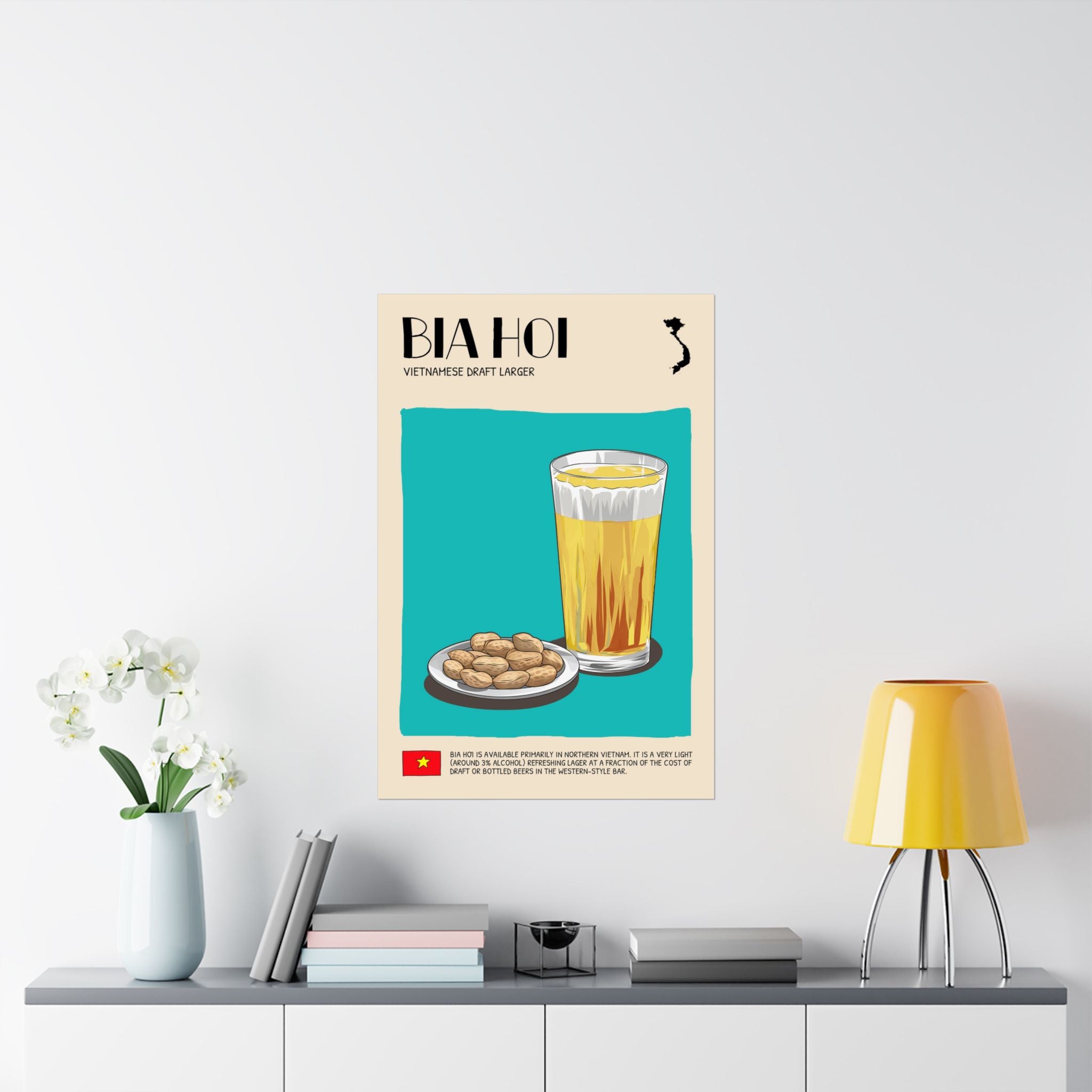 Bia Hoi Matte Poster — Vietnamese Food Kitchen Art