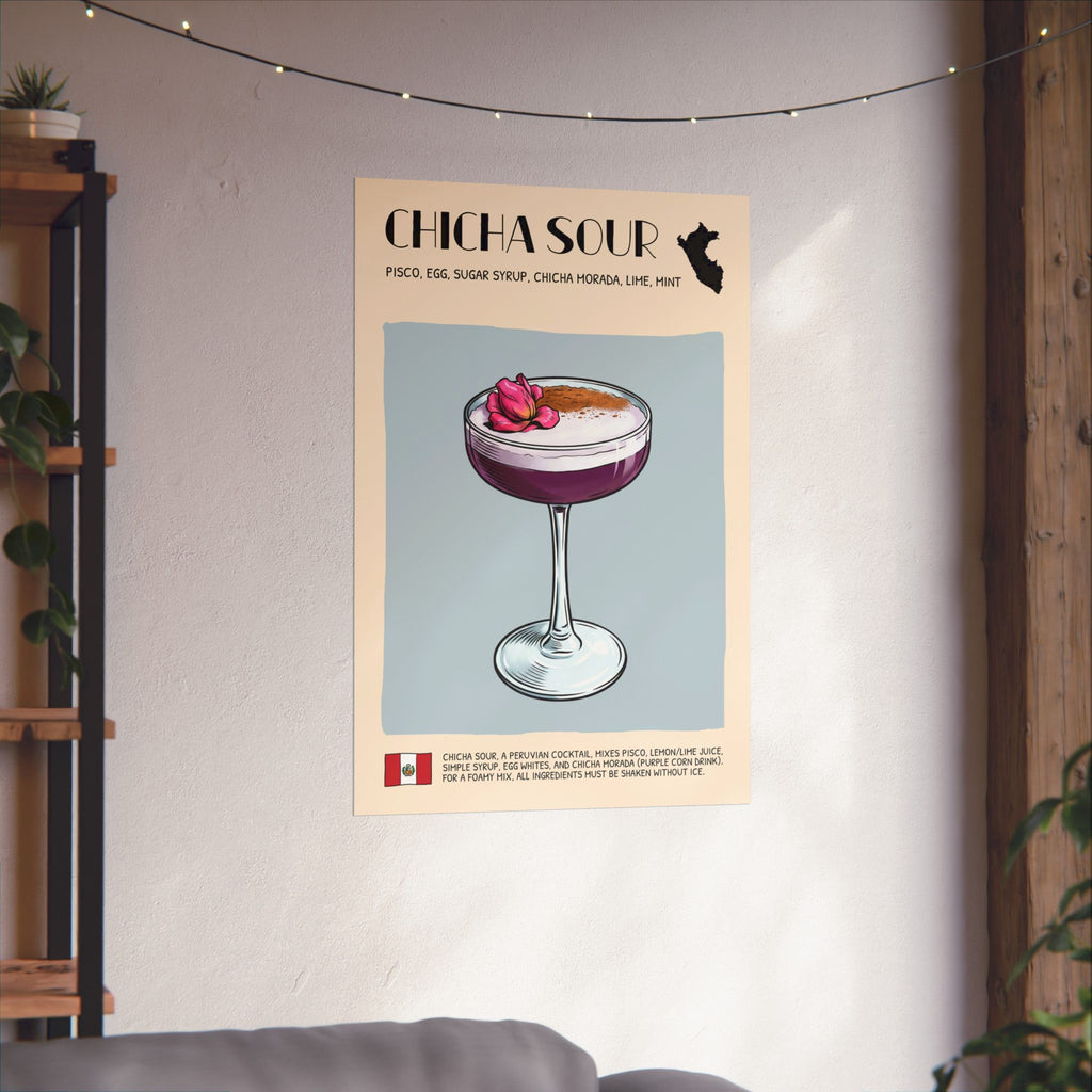 Chicha Sour Poster — Peruvian Cocktail Art Print