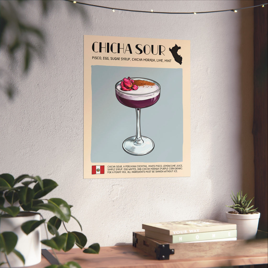 Chicha Sour Poster — Peruvian Cocktail Art Print