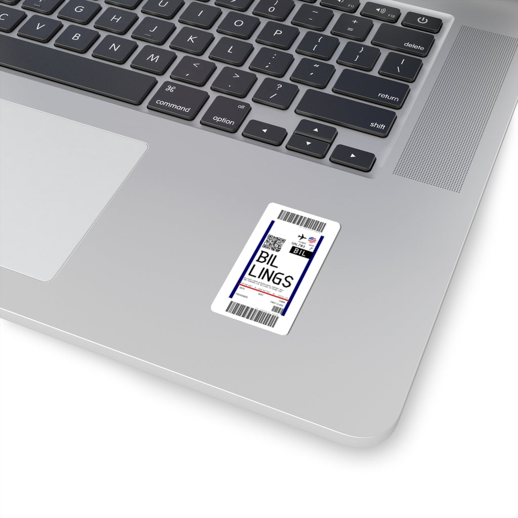 Billings-Logan International Airport  (BIL) Boarding Pass Sticker — Travel Luggage Decal