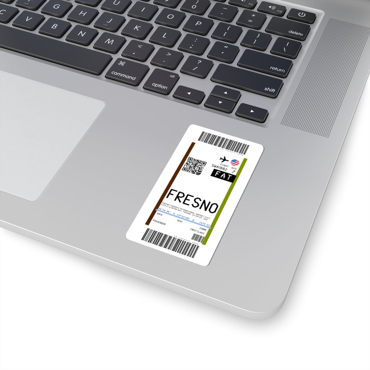 Fresno Yosemite International Airport (FAT) Boarding Pass Sticker — Travel Luggage Decal