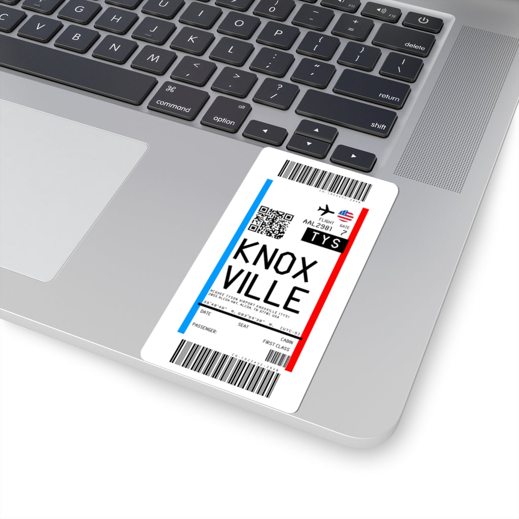 McGhee Tyson Airport (TYS) Boarding Pass Sticker — Travel Luggage Decal
