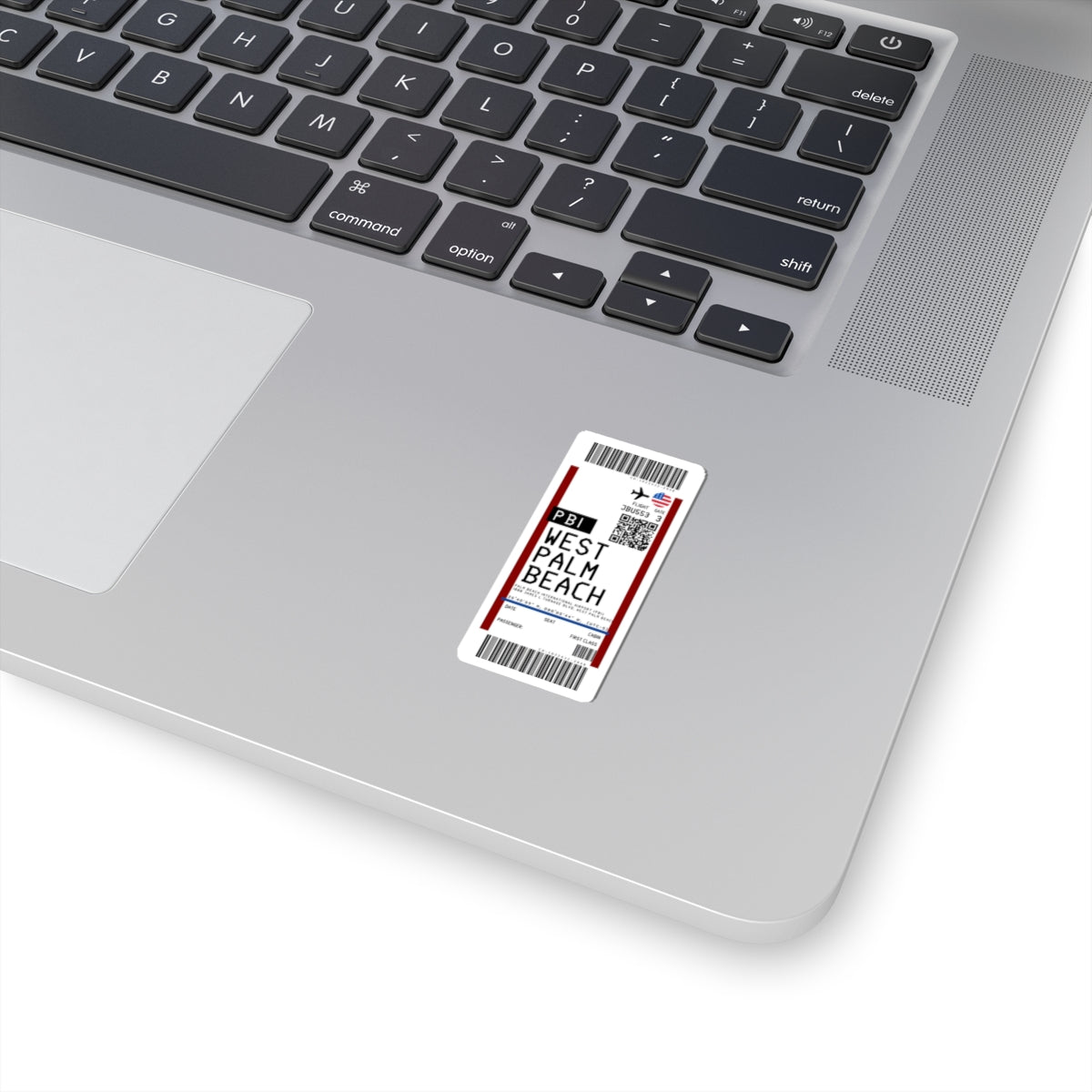 Palm Beach International Airport (PBI) Boarding Pass Sticker — Travel Luggage Decal