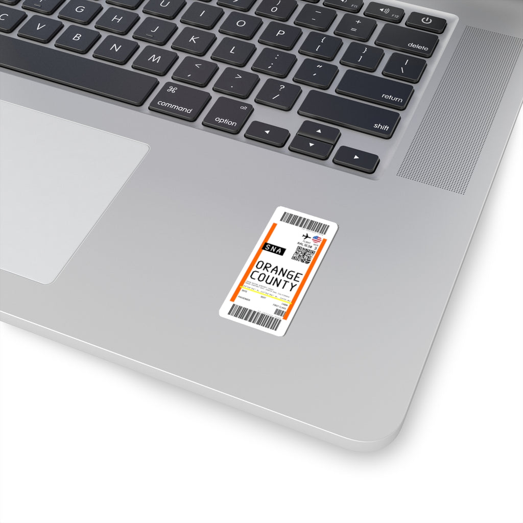 John Wayne Airport (SNA) Boarding Pass Sticker — Travel Luggage Decal