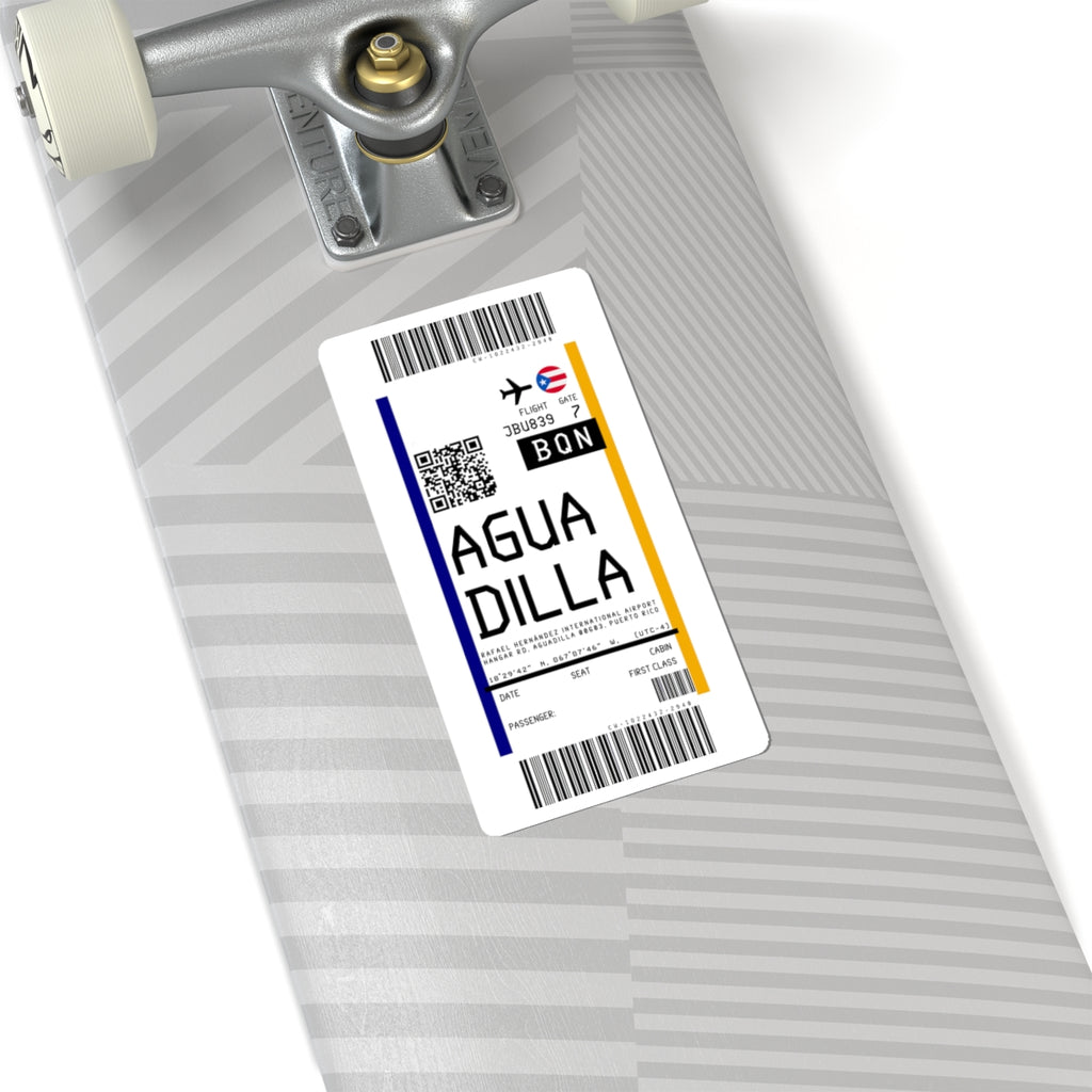 Rafael Hernández International Airport (BQN) Boarding Pass Sticker — Travel Luggage Decal