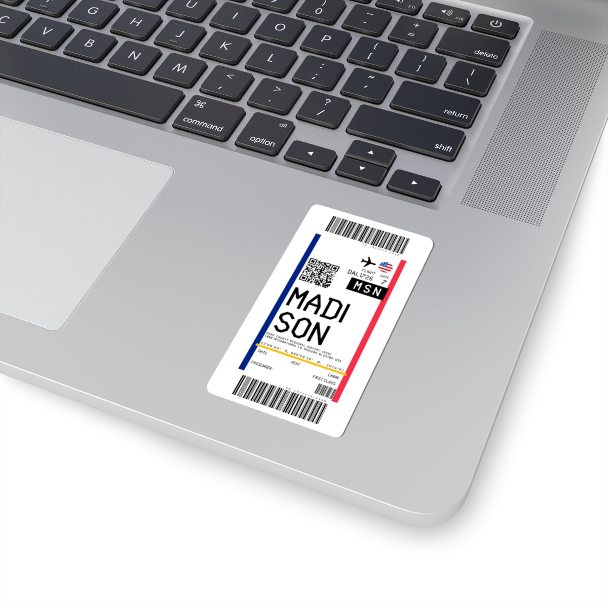 Dane County Regional Airport (MSN) Boarding Pass Sticker — Travel Luggage Decal