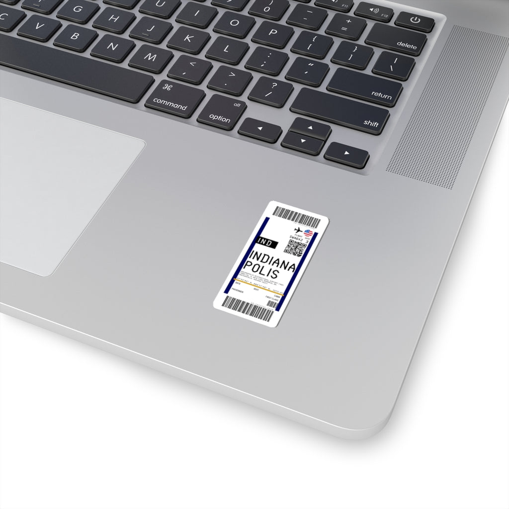 Indianapolis International Airport (IND) Boarding Pass Sticker — Travel Luggage Decal