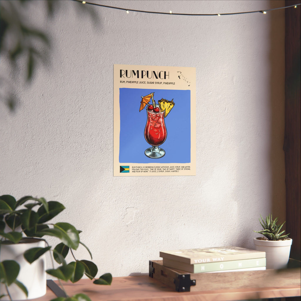 Rum Punch Poster — Bahamian Cocktail Art Print
