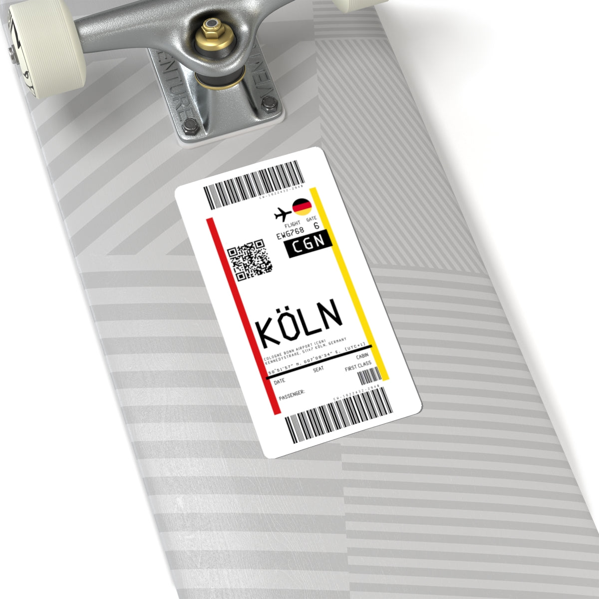 Cologne Bonn Airport (CGN) Boarding Pass Sticker — Travel Luggage Decal