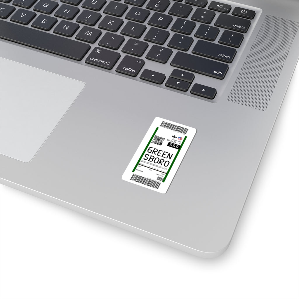 Piedmont Triad International Airport (GSO) Boarding Pass Sticker — Travel Luggage Decal