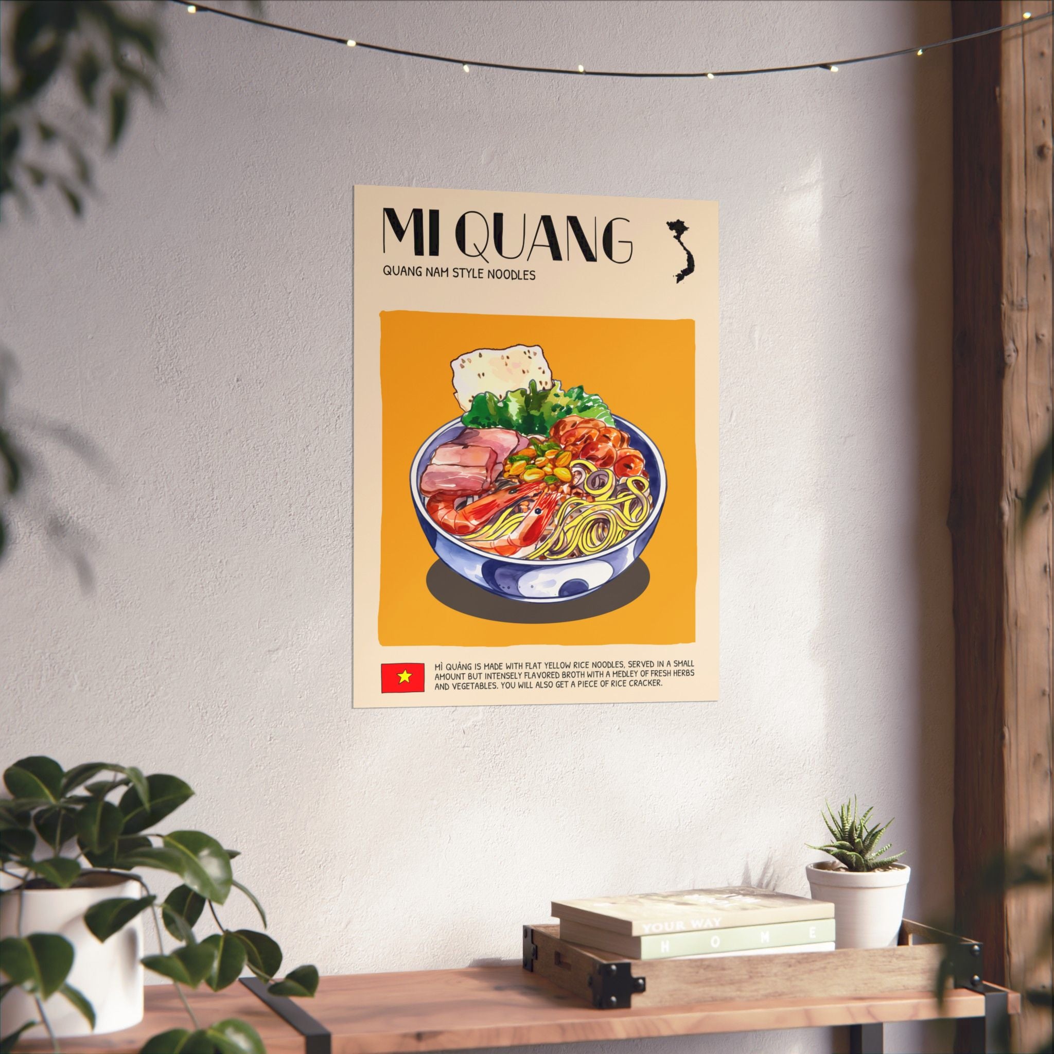 Mi Quang Matte Poster — Vietnamese Food Kitchen Art
