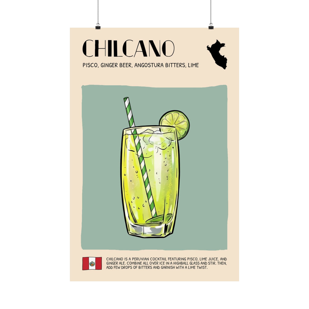 Chilcano Poster — Peruvian Cocktail Art Print