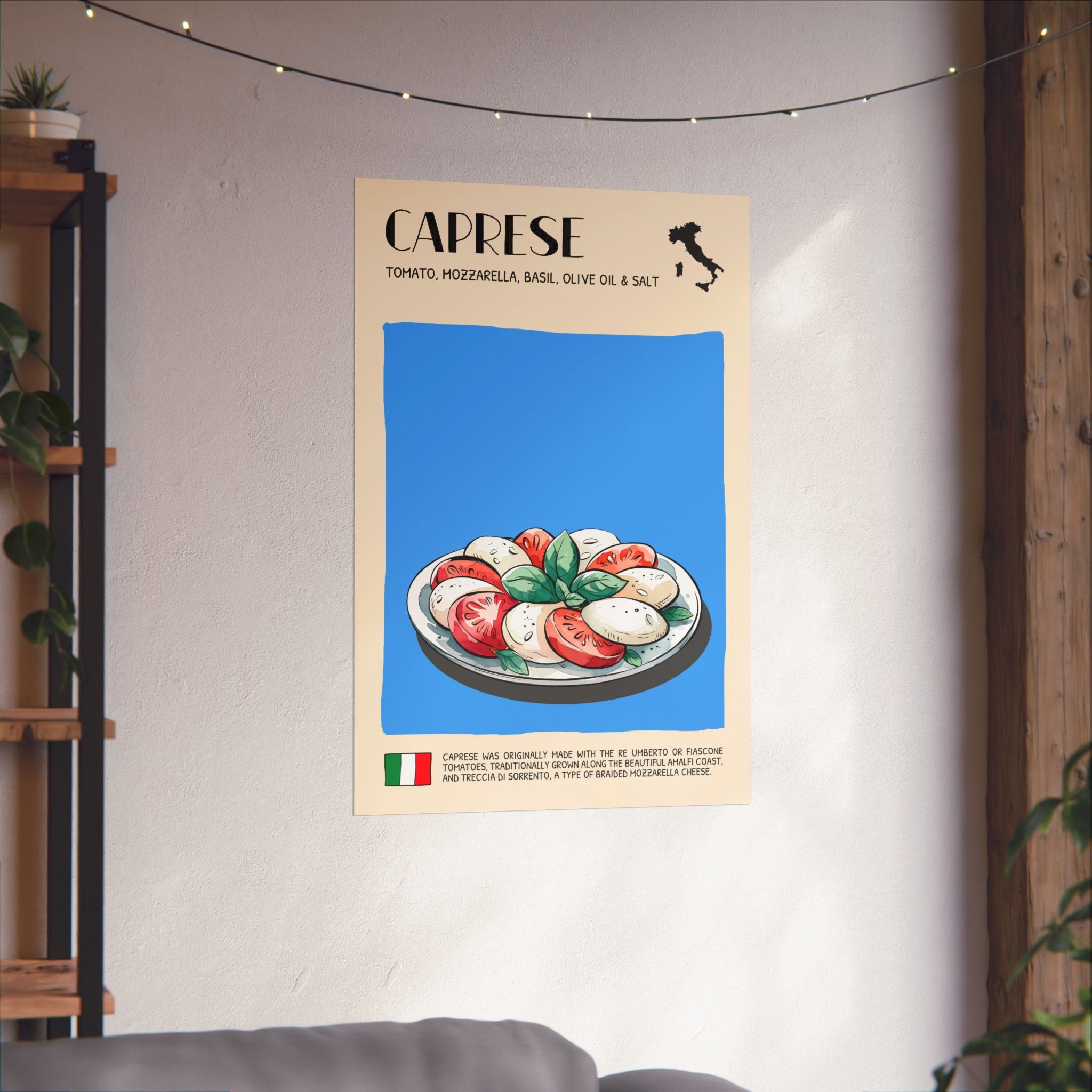 Caprese Poster —  Kitchen Art Vertical Matte Print