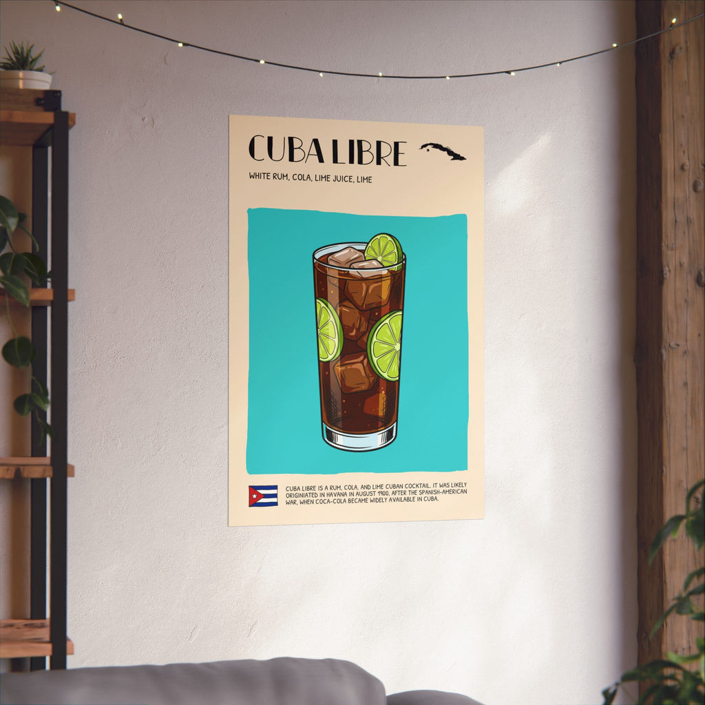 Cuba Libre Poster — Cuban Cocktail Art Print