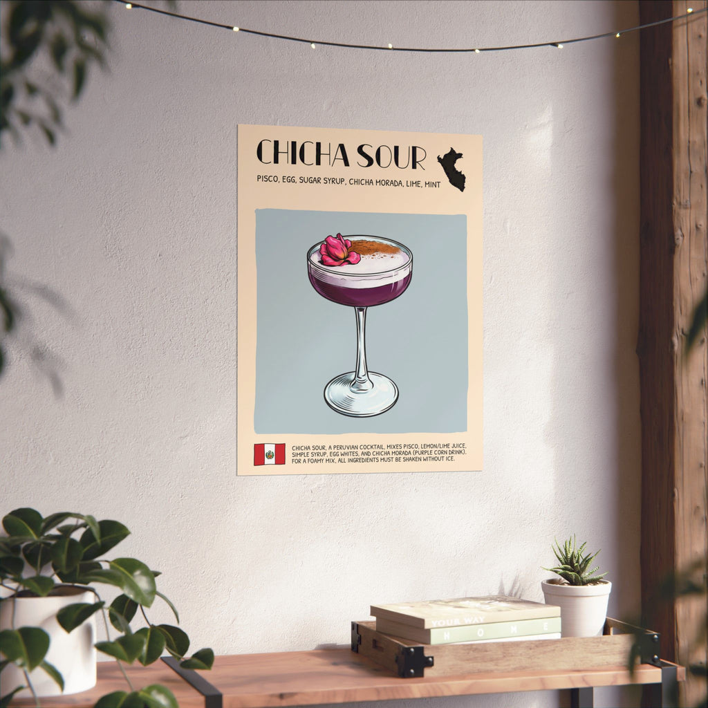 Chicha Sour Poster — Peruvian Cocktail Art Print