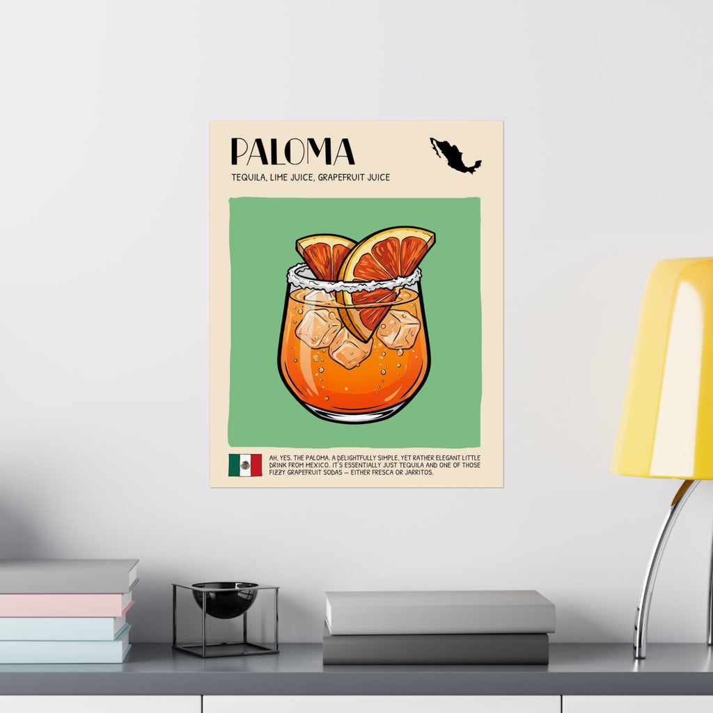 Paloma Poster — Mexican Cocktail Art Print
