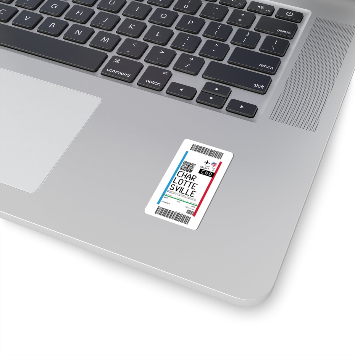 Charlottesville–Albemarle Airport (CHO) Boarding Pass Sticker — Travel Luggage Decal