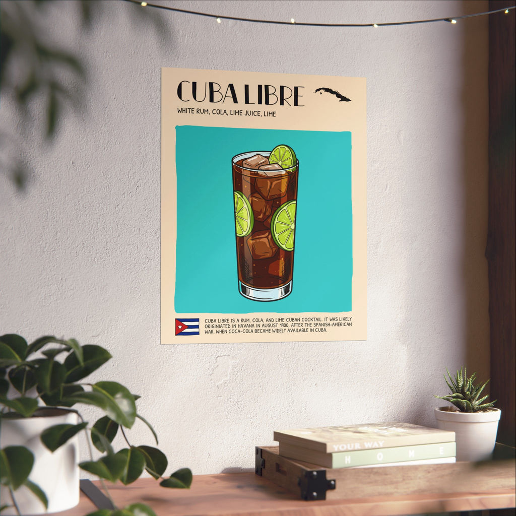 Cuba Libre Poster — Cuban Cocktail Art Print