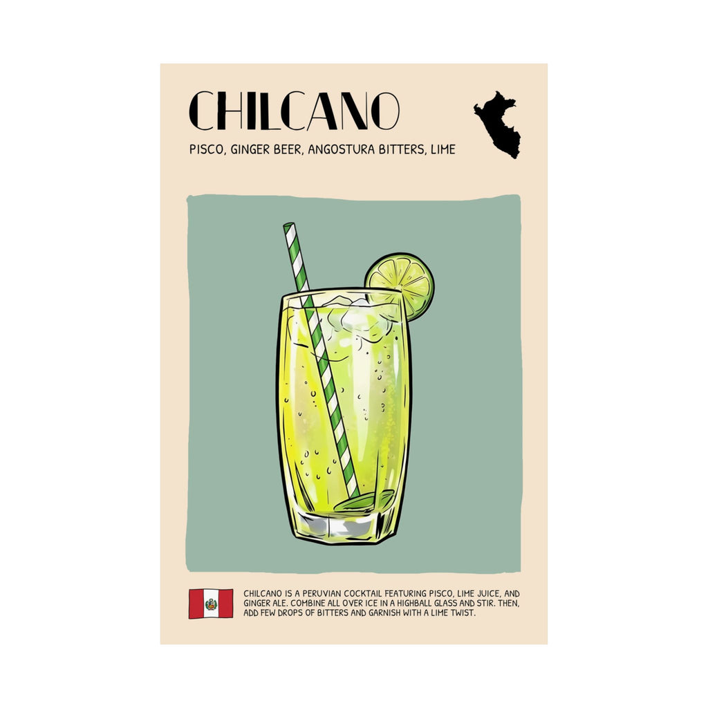 Chilcano Poster — Peruvian Cocktail Art Print