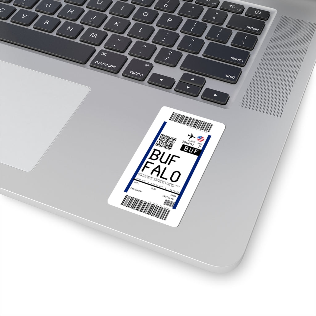 Buffalo Niagara International Airport (BUF) Boarding Pass Sticker — Travel Luggage Decal