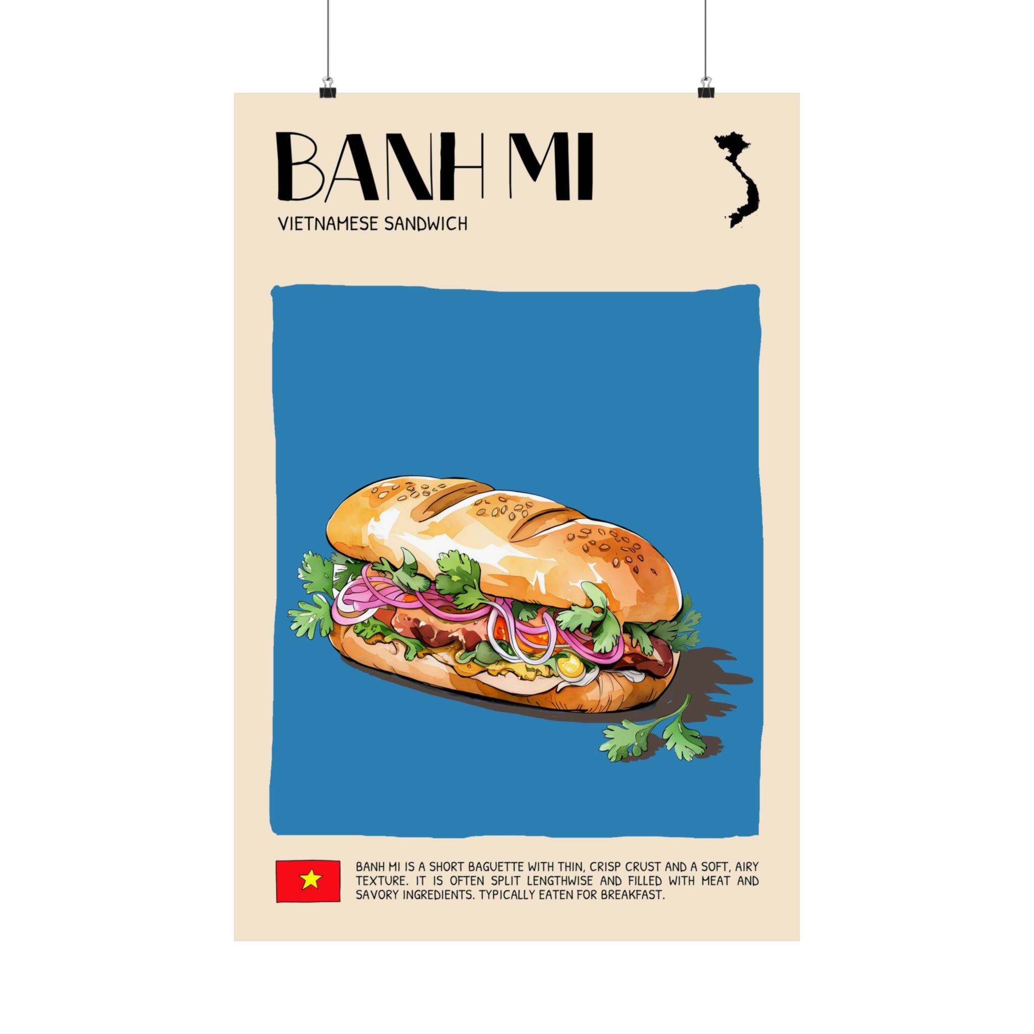 Banh Mi Matte Poster — Vietnamese Food Kitchen Art