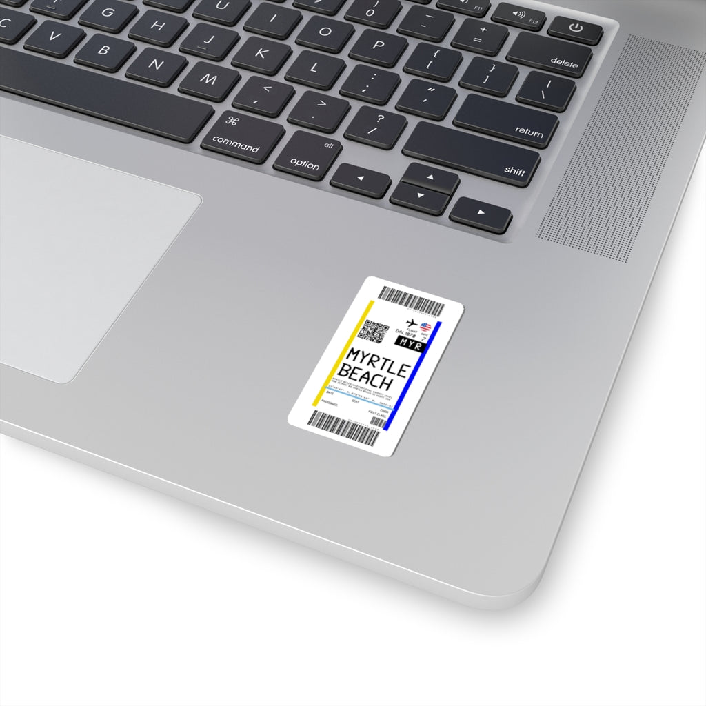 Myrtle Beach International Airport (MYR) Boarding Pass Sticker — Travel Luggage Decal