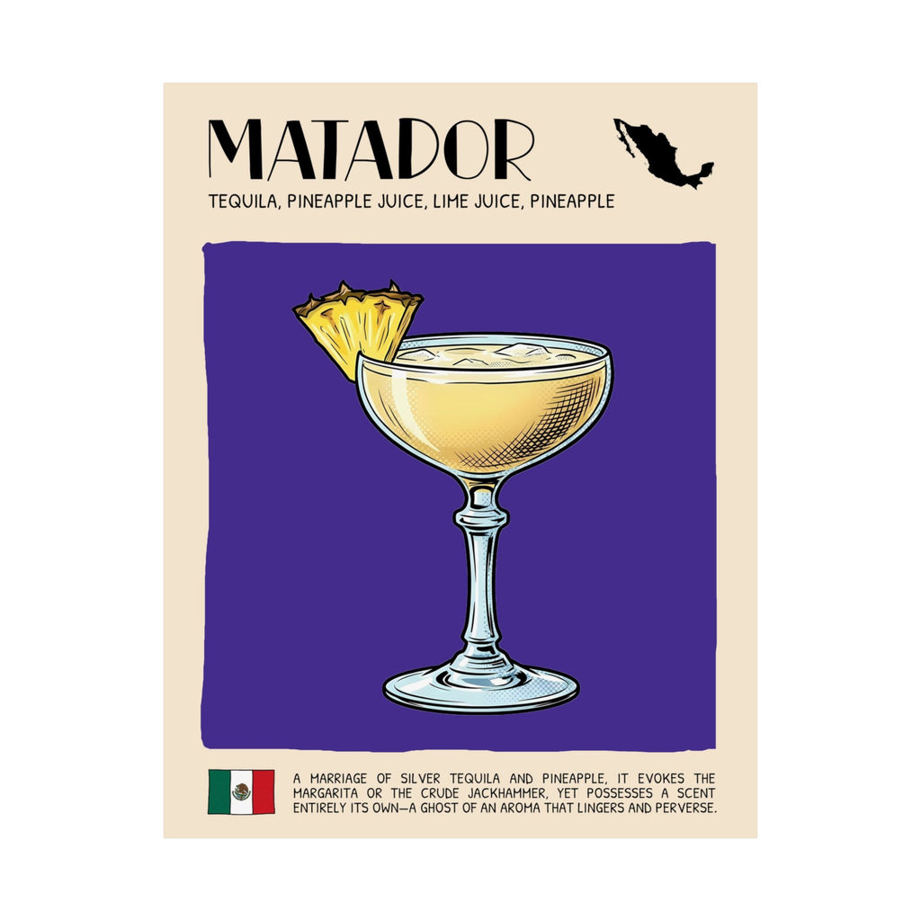 Matador Poster — Mexican Cocktail Art Print