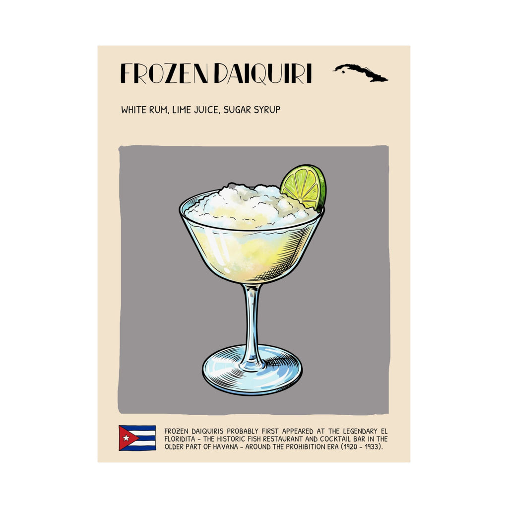 Frozen Daiquiri Poster — Cuban Cocktail Art Print