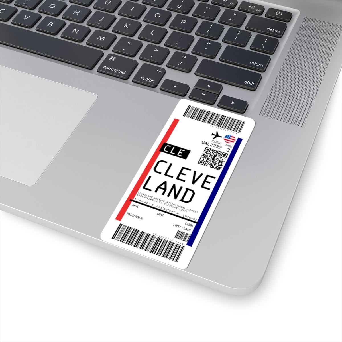 Cleveland Hopkins International Airport (CLE) Boarding Pass Sticker — Travel Luggage Decal