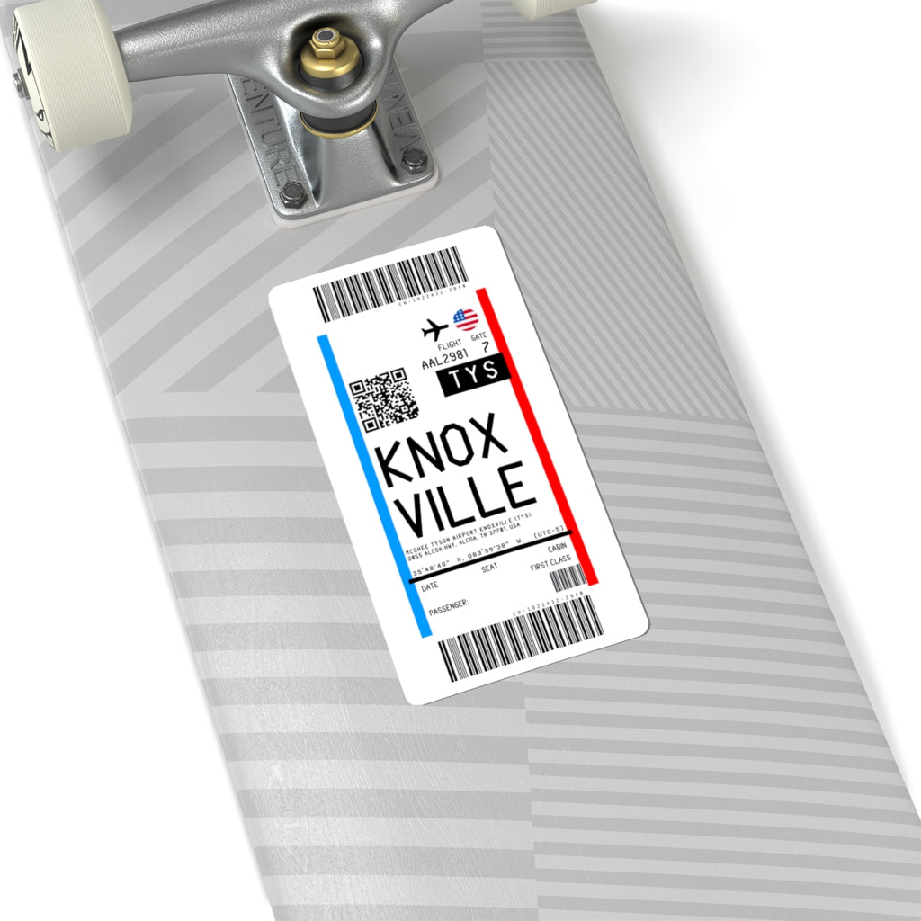 McGhee Tyson Airport (TYS) Boarding Pass Sticker — Travel Luggage Decal