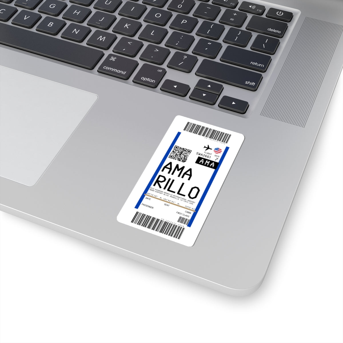Rick Husband Amarillo International Airport (AMA) Boarding Pass Sticker — Travel Luggage Decal