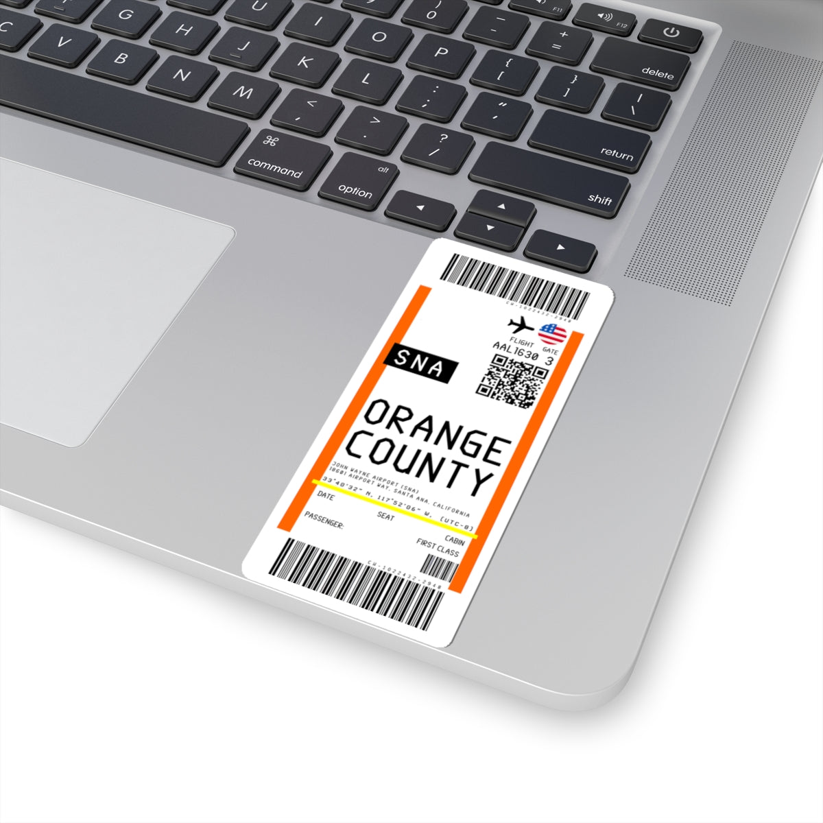 John Wayne Airport (SNA) Boarding Pass Sticker — Travel Luggage Decal