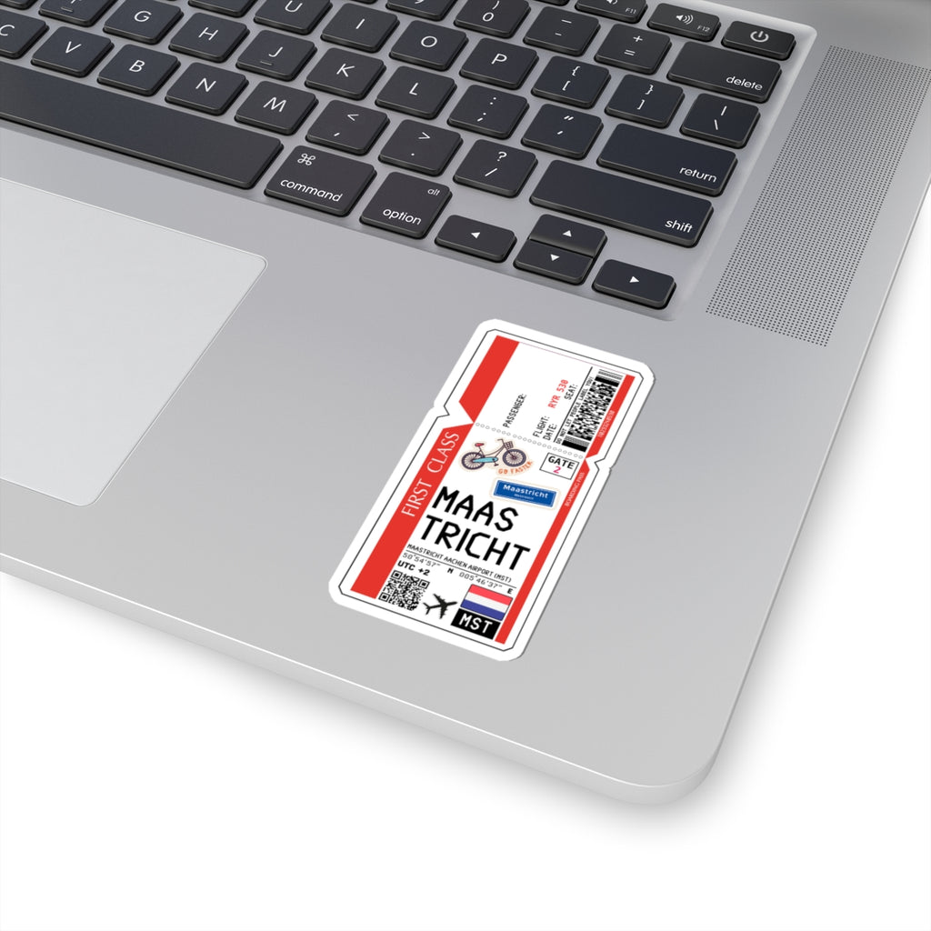 Maastricht Aachen Airport (MST) Boarding Pass Sticker — Travel Luggage Decal