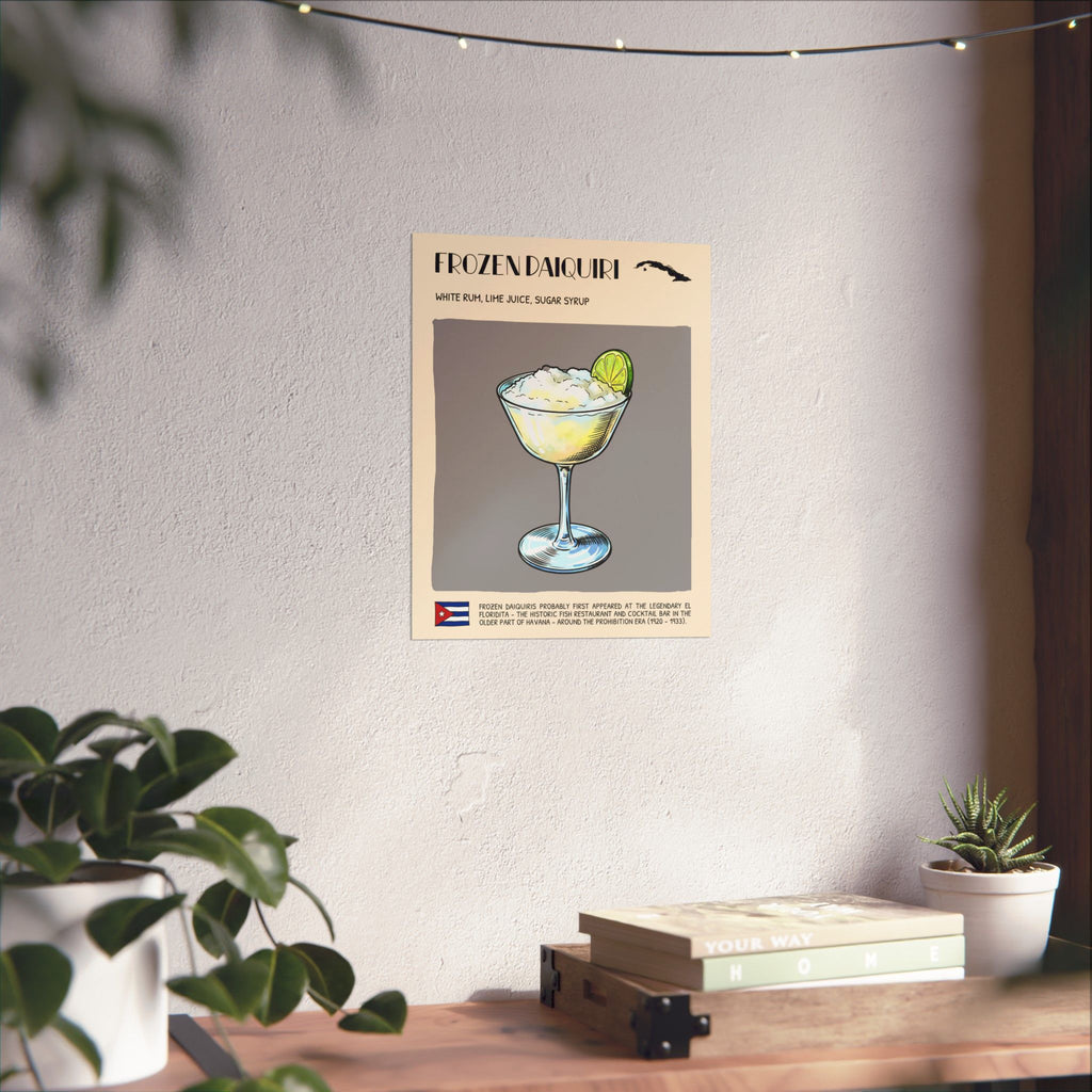 Frozen Daiquiri Poster — Cuban Cocktail Art Print
