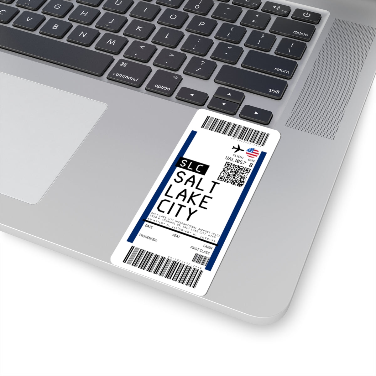 Salt Lake City International Airport (SLC) Boarding Pass Sticker — Travel Luggage Decal