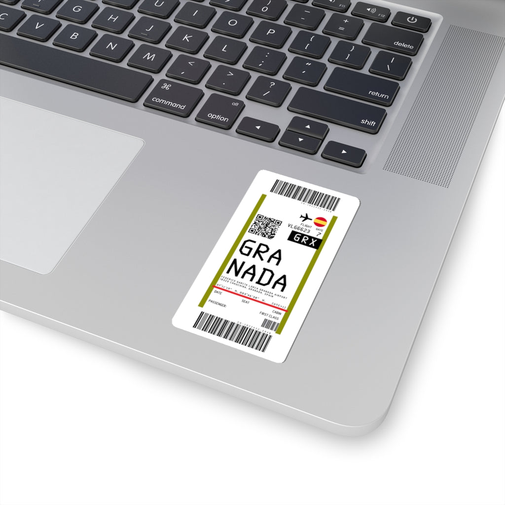Federico García Lorca Granada Airport (GRX) Boarding Pass Sticker — Travel Luggage Decal