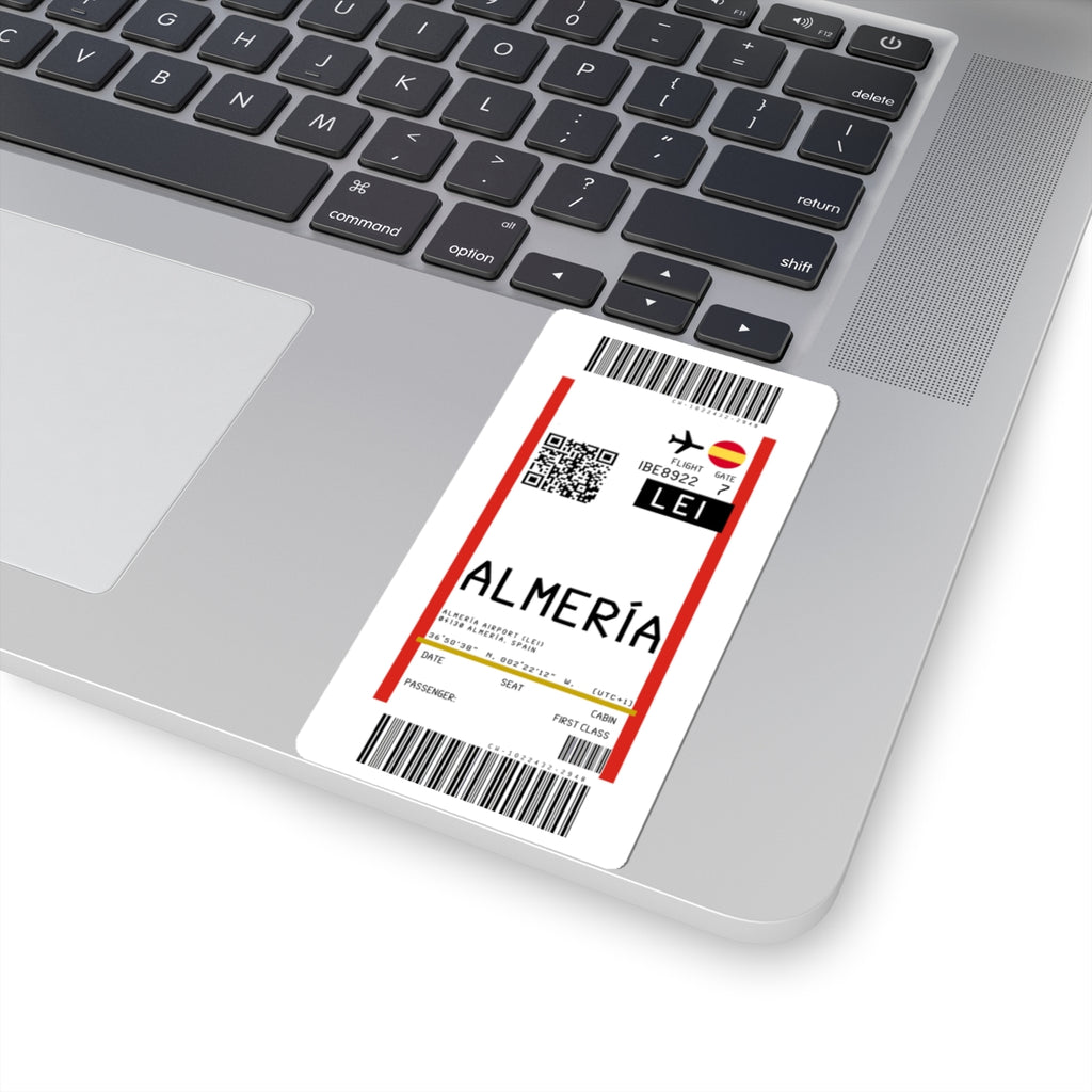 Almería Airport (LEI) Boarding Pass Sticker — Travel Luggage Decal