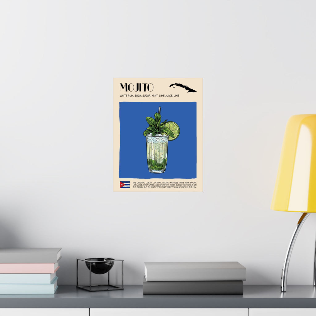 Mojito Poster — Cuban Cocktail Art Print