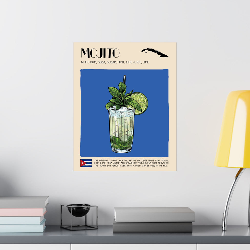 Mojito Poster — Cuban Cocktail Art Print