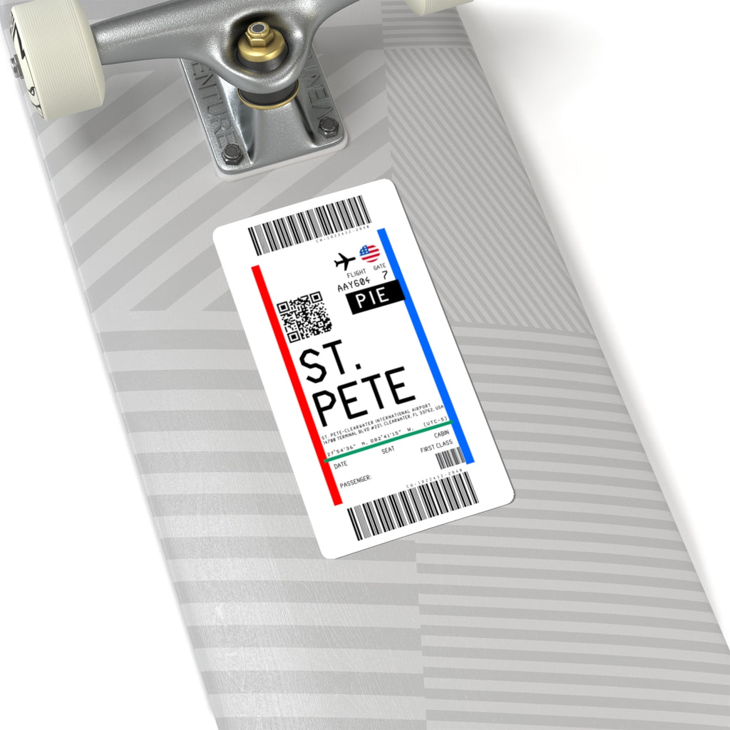 St. Pete–Clearwater International Airport (PIE) Boarding Pass Sticker — Travel Luggage Decal