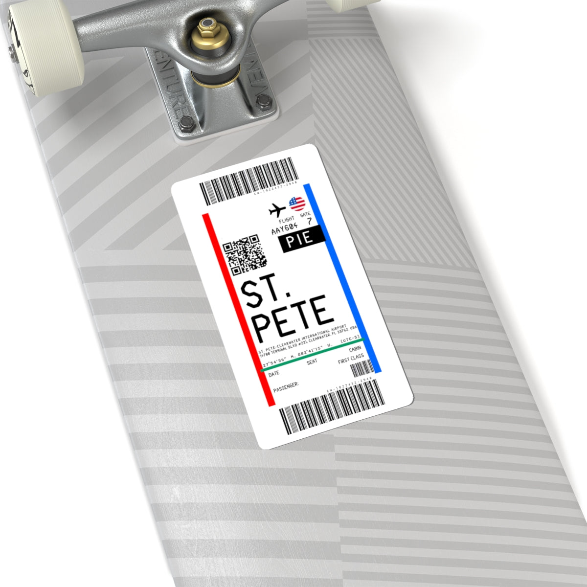 St. Pete–Clearwater International Airport (PIE) Boarding Pass Sticker — Travel Luggage Decal