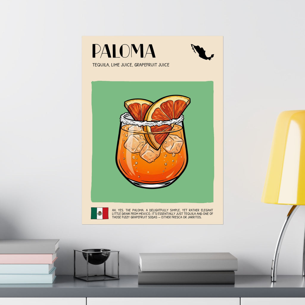 Paloma Poster — Mexican Cocktail Art Print