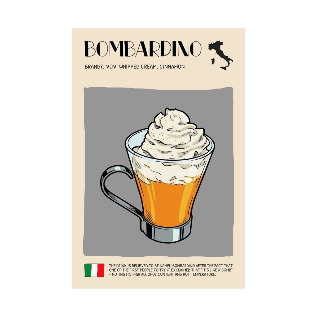 Bombardino Poster — Italian Cocktail Art Print