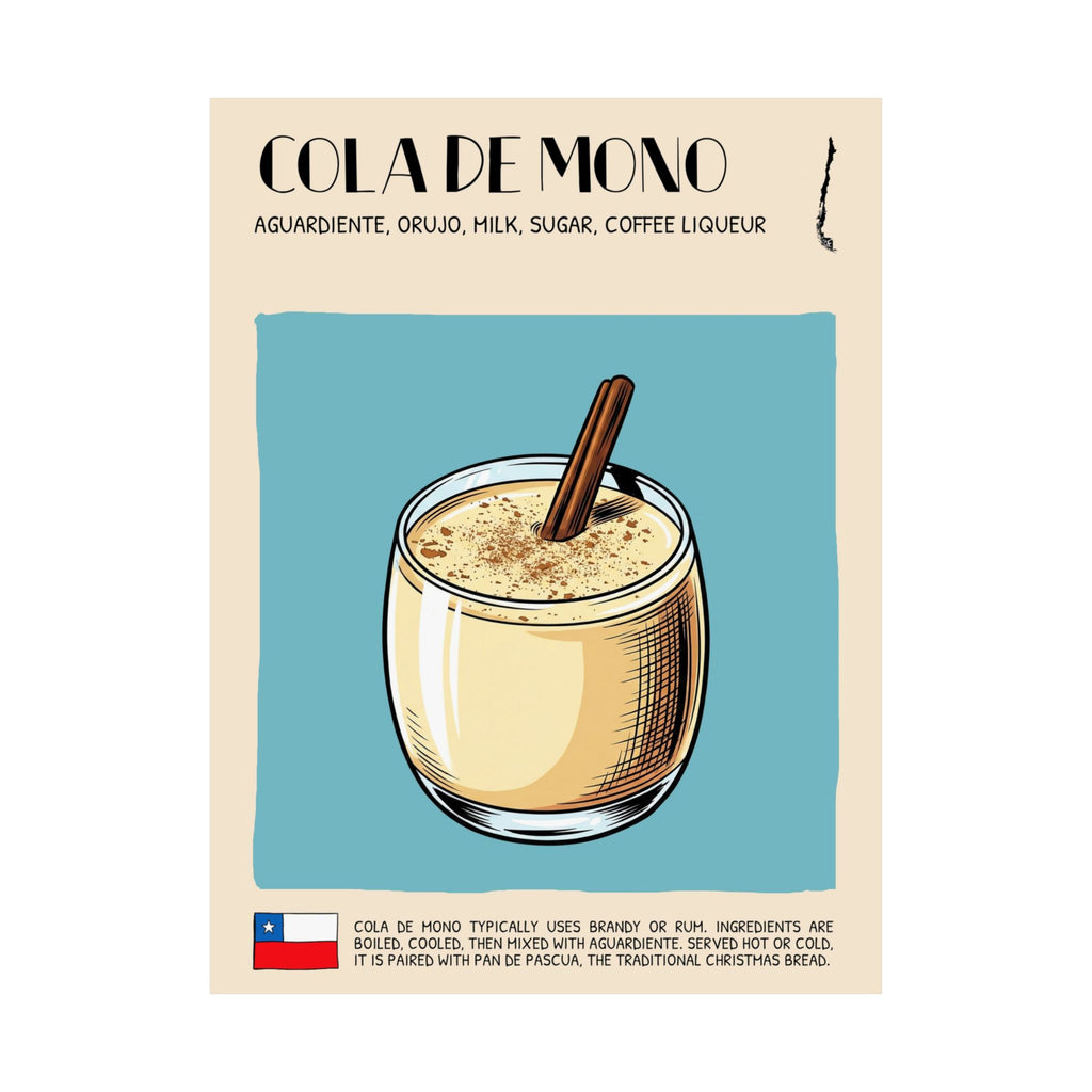 Cola de Mono Poster — Chilean Cocktail Art Print