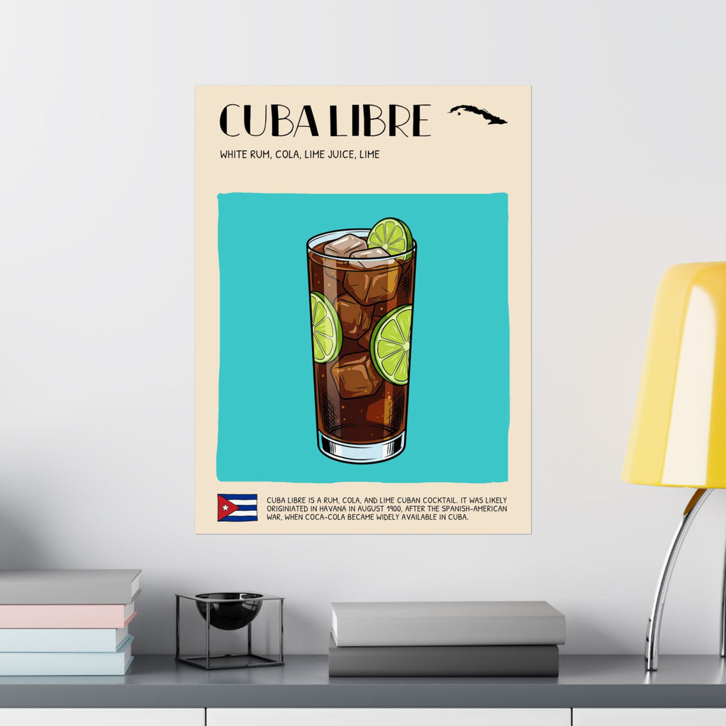 Cuba Libre Poster — Cuban Cocktail Art Print