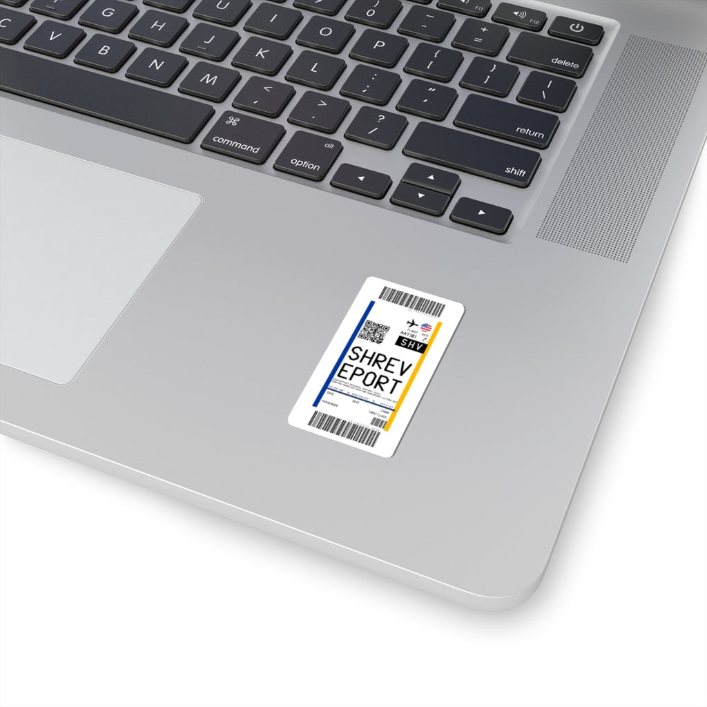 Shreveport Regional Airport (SHV) Boarding Pass Sticker — Travel Luggage Decal