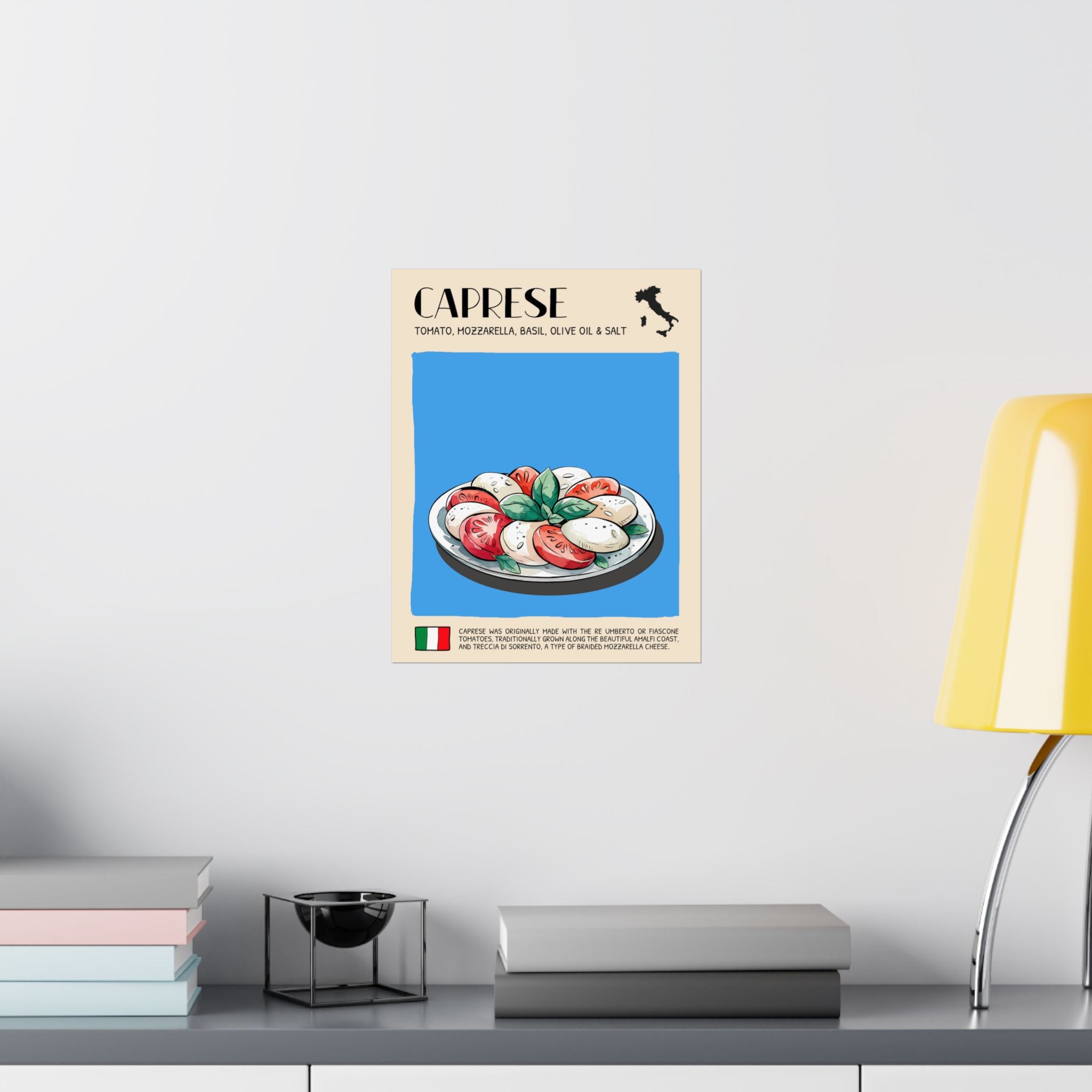Caprese Poster —  Kitchen Art Vertical Matte Print